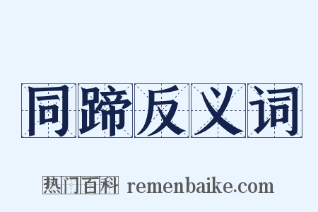同蹄反义词是什么意思的图片
